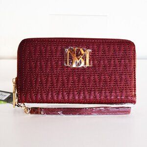 Badgley Mischka Long Zip Around Wallet With Phone Pocket and Wristlet